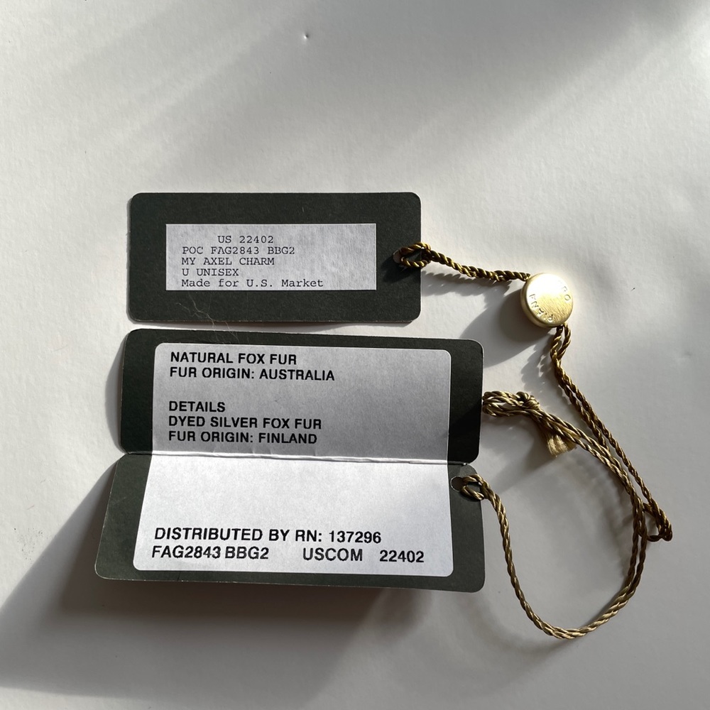 “My Axel Charm” Loro Piana real fox fur charm in the shape of a rooster. - Picture 8 of 11